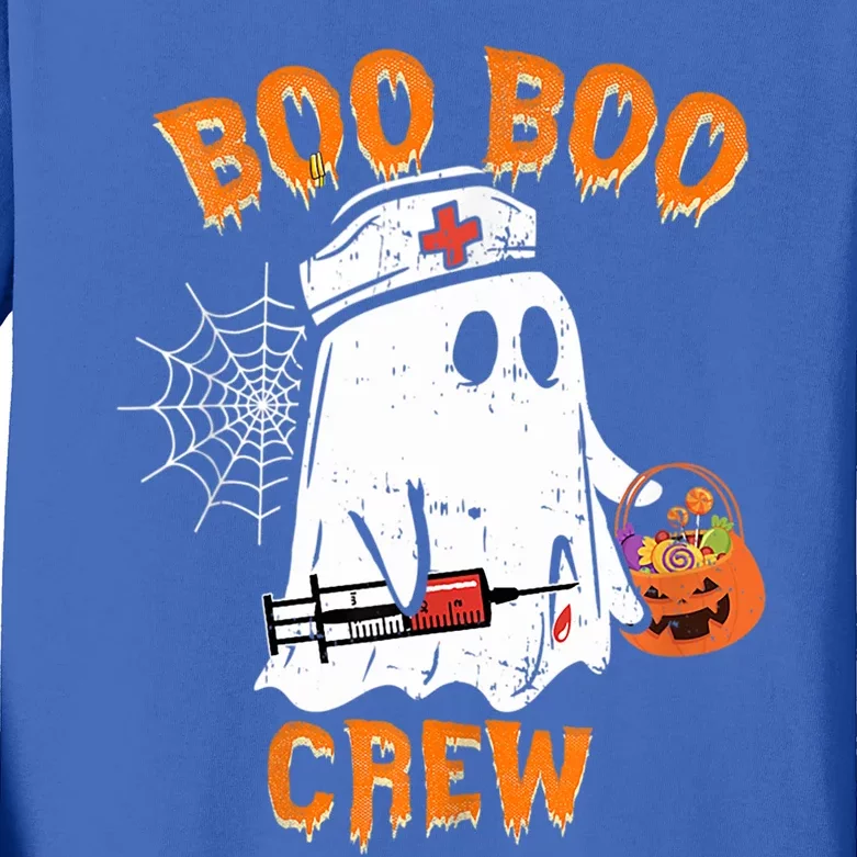 Boo Boo Crew Cute Nurse Halloween Costume Ghost Gift Kids Long Sleeve Shirt