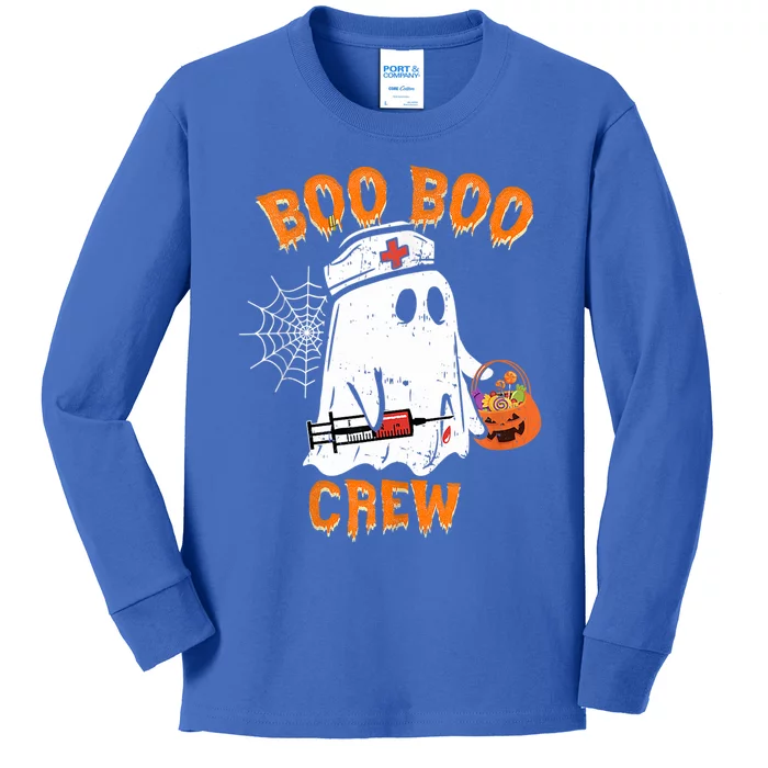 Boo Boo Crew Cute Nurse Halloween Costume Ghost Gift Kids Long Sleeve Shirt