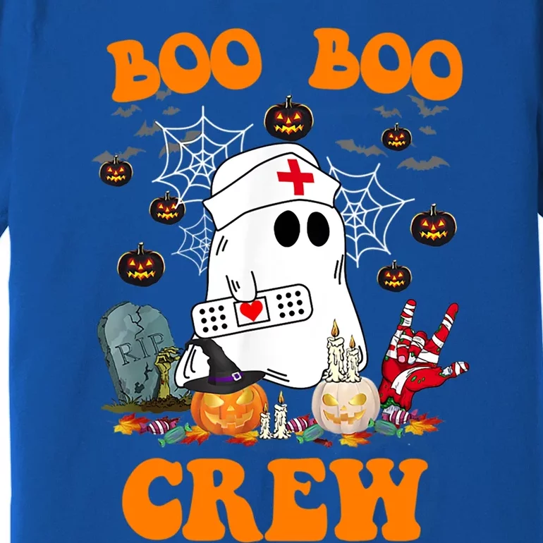 Boo Boo Crew Funny Nurse Halloween Costume Ghost Gift Premium T-Shirt