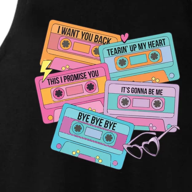 Boy Band Cassette Tape 90s Music Ladies Tri-Blend Wicking Tank