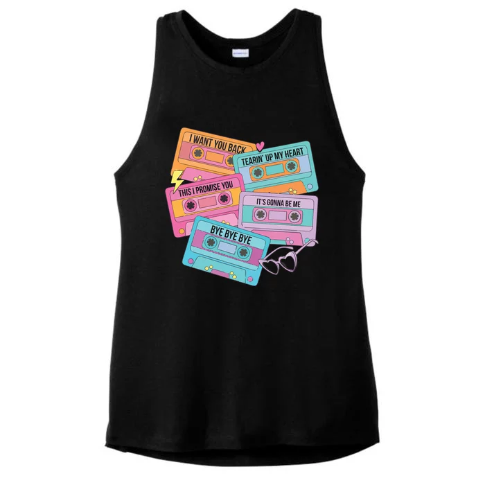 Boy Band Cassette Tape 90s Music Ladies Tri-Blend Wicking Tank