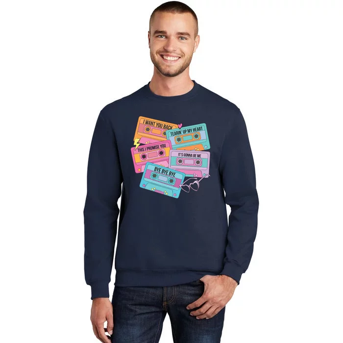 Boy Band Cassette Tape 90s Music Tall Sweatshirt