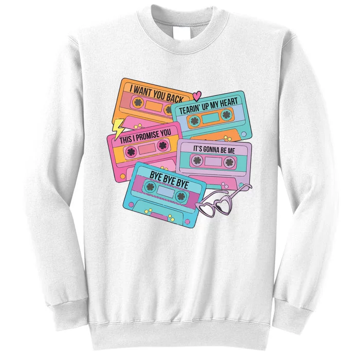 Boy Band Cassette Tape 90s Music Sweatshirt