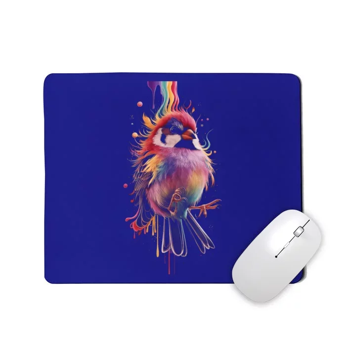 Birding Birdwatching Colorful Bird Lover Bird Gift Mousepad