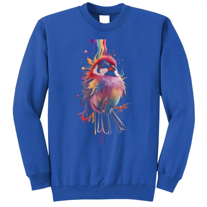 Birding Birdwatching Colorful Bird Lover Bird Gift Tall Sweatshirt