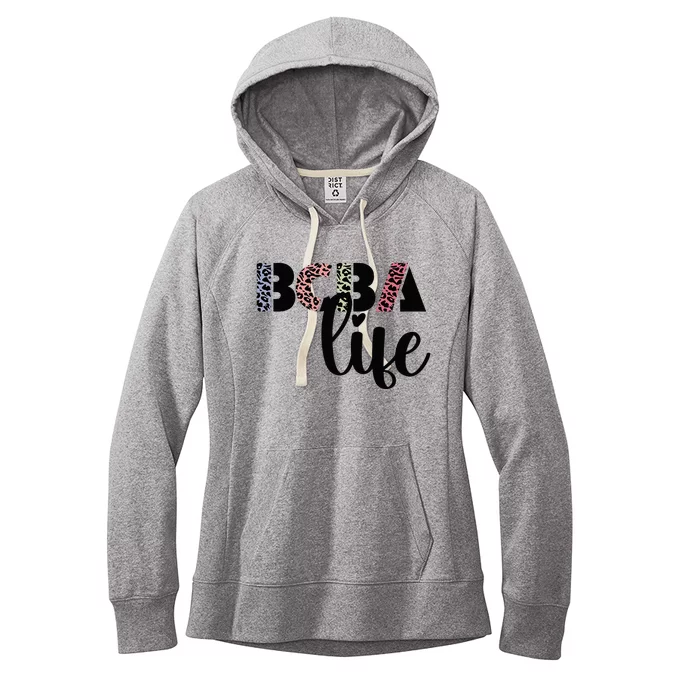 Bcba Board Certified Behavior Analyst Retro Leopard Rainbow Women's Fleece Hoodie