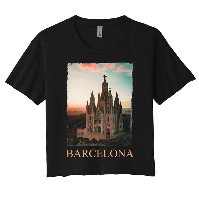 Barcelona Barcelona City Barcelona Gift Women's Crop Top Tee