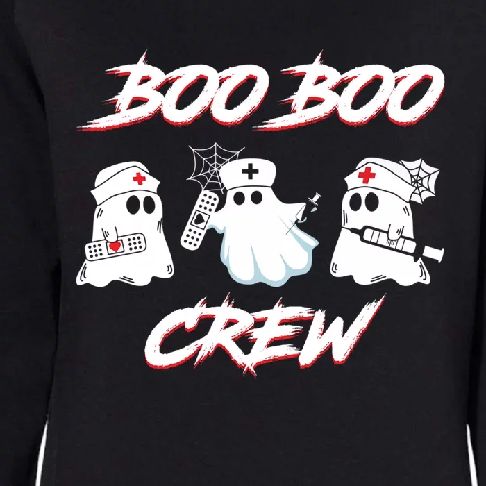 Boo Boo Crew Funny Nurse Halloween Ghost Costume Gift Womens California Wash Sweatshirt