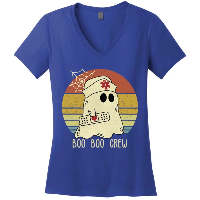 Boo Boo Crew Nurse Halloween Nurse Women's V-Neck T-Shirt