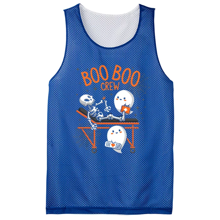 Boo Boo Crew Ghost Doctor Paramedic Emt Nurse Halloween Gift Mesh Reversible Basketball Jersey Tank