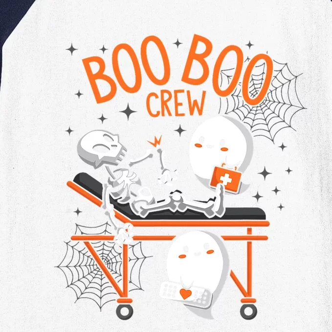 Boo Boo Crew Ghost Doctor Paramedic Emt Nurse Halloween Gift Baseball Sleeve Shirt