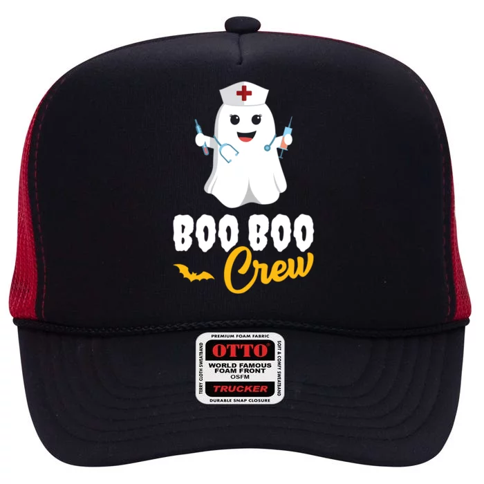 Boo Boo Crew Cool Gift Nurse Ghost Idea Squad Party Gift Cute High Crown Mesh Trucker Hat