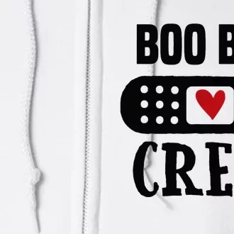 Boo Boo Crew First Aid School Nurse Day Care Teacher Full Zip Hoodie