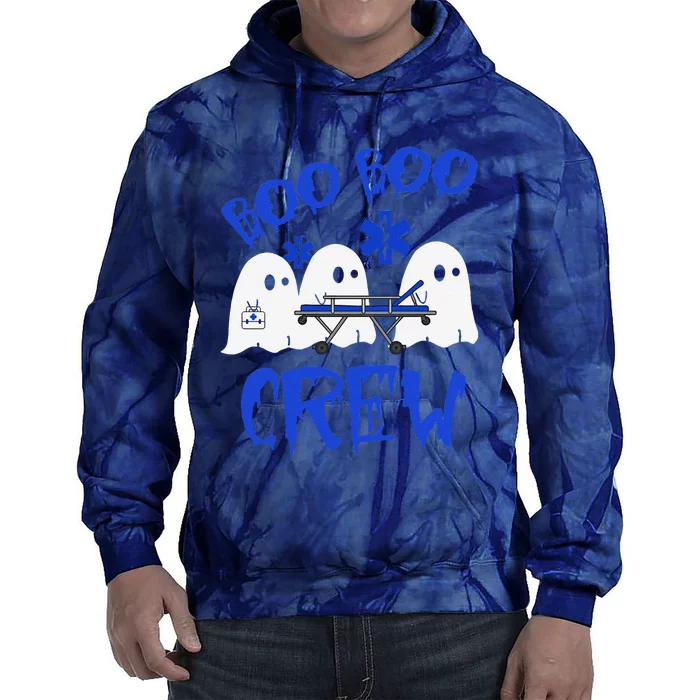 Boo Boo Crew Funny Ghost Emt Ems Paramedic Nurse Halloween Sweat Tie Dye Hoodie