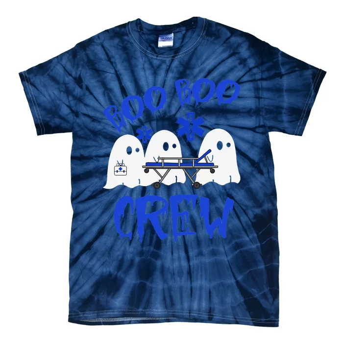 Boo Boo Crew Funny Ghost Emt Ems Paramedic Nurse Halloween Sweat Tie-Dye T-Shirt