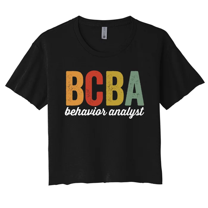 Bcba Board Certified Behavior Analyst Retro Vintage Women's Crop Top Tee