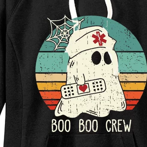 Boo Boo Crew Nurse Scrub Halloween Nurse Shirts Women's Fleece Hoodie