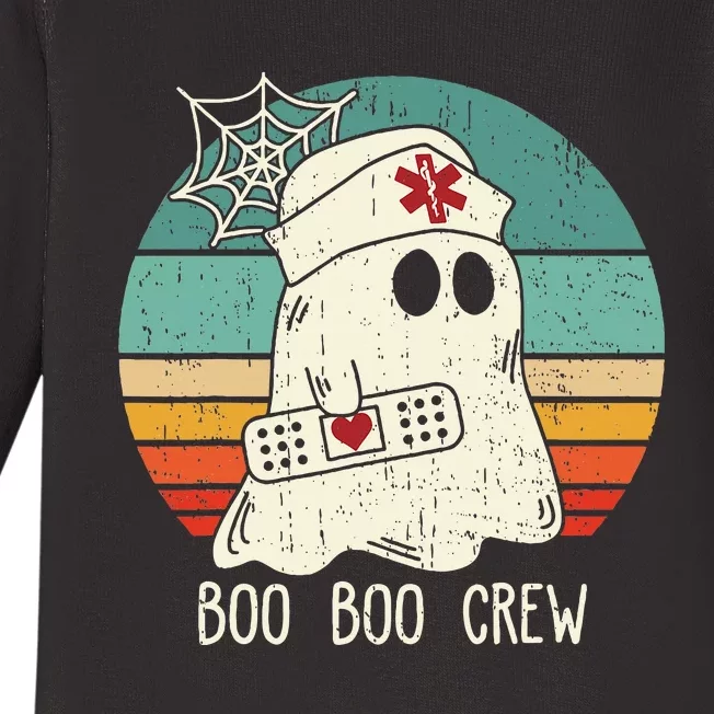 Boo Boo Crew Nurse Scrub Halloween Nurse Shirts Baby Long Sleeve Bodysuit