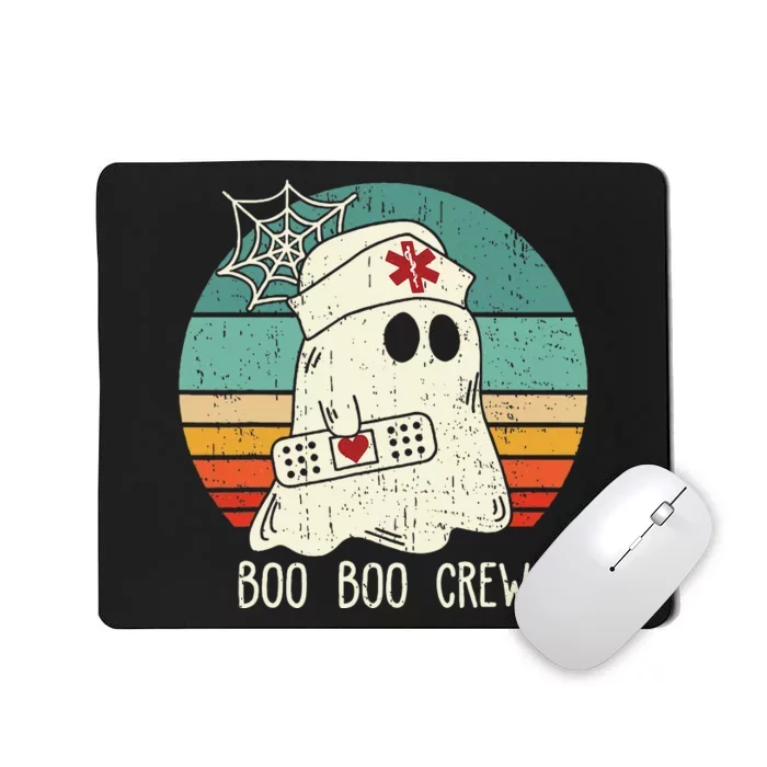 Boo Boo Crew Nurse Scrub Halloween Nurse Shirts Mousepad