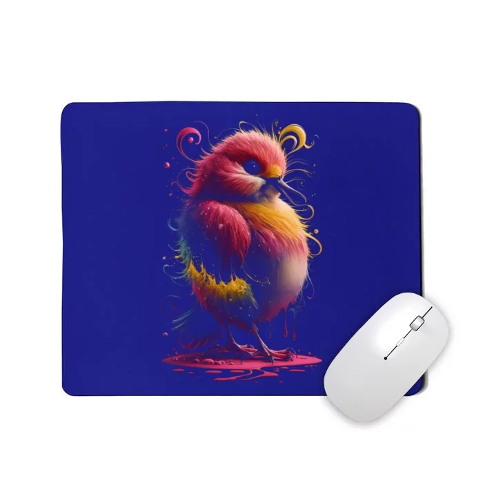 Birdwatching Birder Colorful Bird Art Ornithology Gift Mousepad