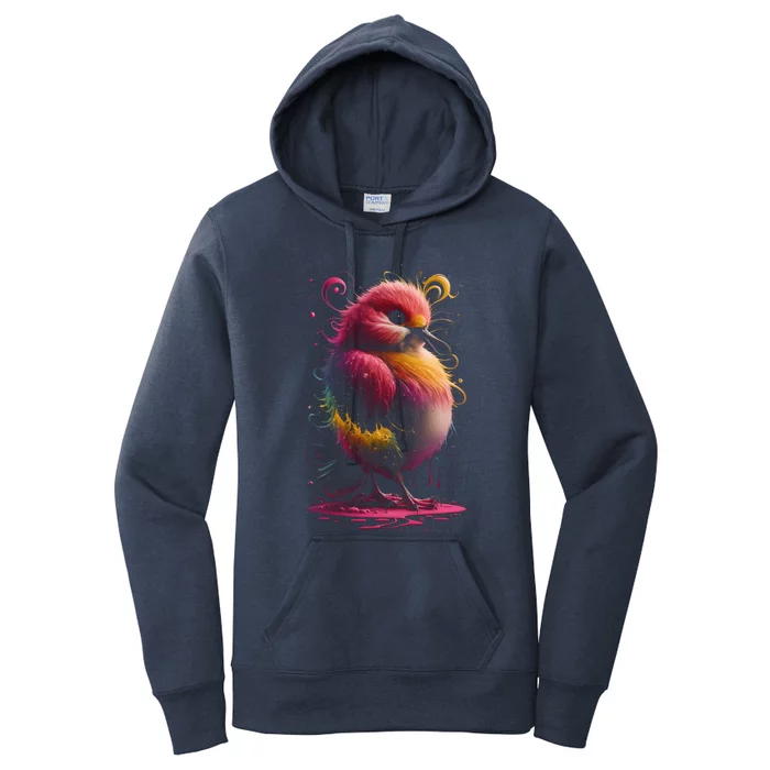 Birdwatching Birder Colorful Bird Art Ornithology Gift Women's Pullover Hoodie