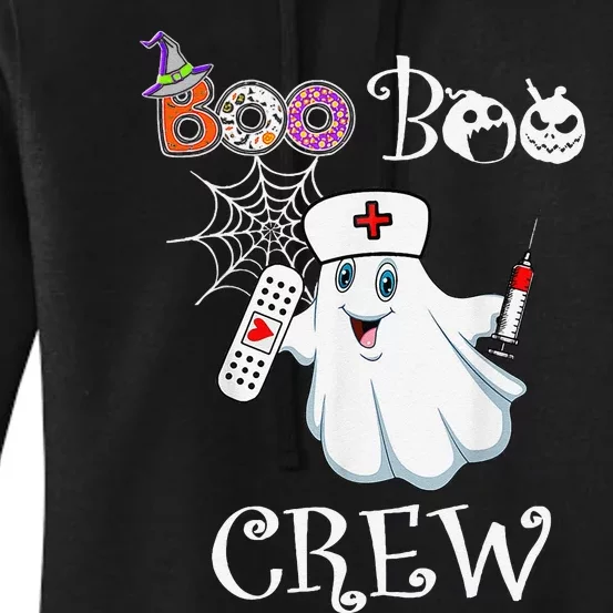 Boo Boo Crew Funny Ghost Paramedic Emt Ems Nurse Halloween Women's Pullover Hoodie