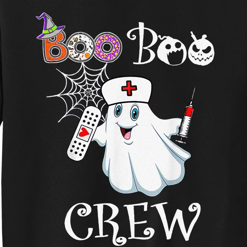 Boo Boo Crew Funny Ghost Paramedic Emt Ems Nurse Halloween Tall Sweatshirt