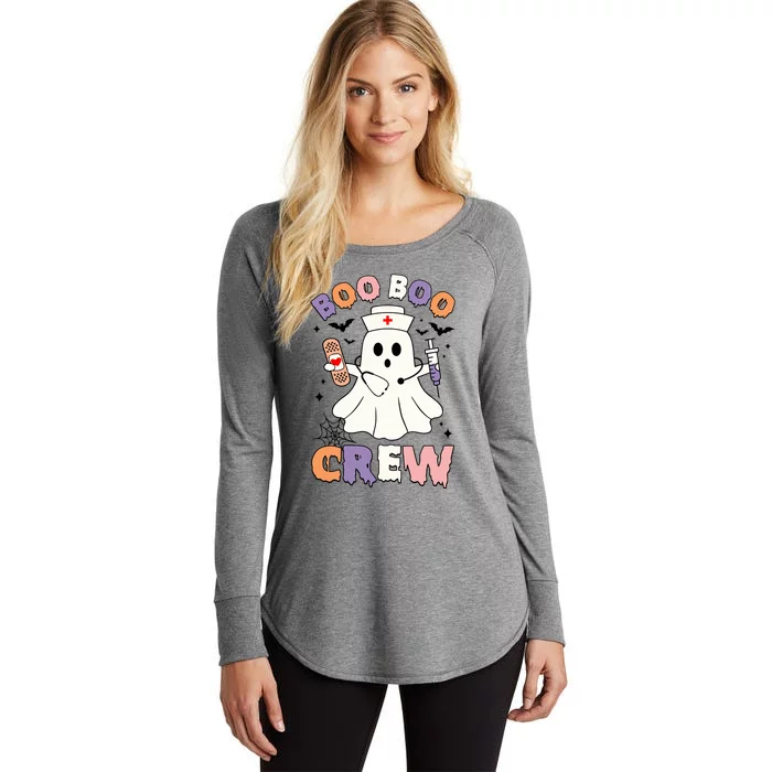 Boo Boo Crew Halloween Nurse Women's Perfect Tri Tunic Long Sleeve Shirt