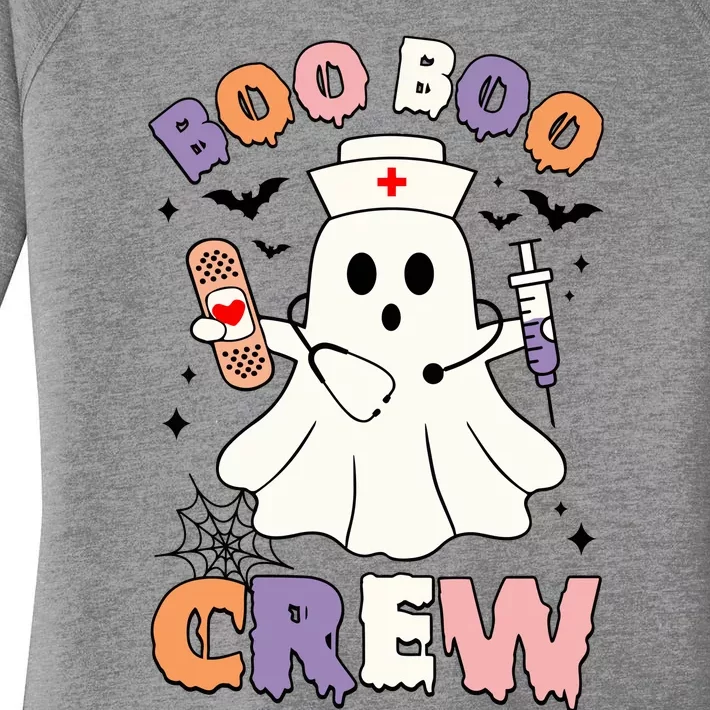 Boo Boo Crew Halloween Nurse Women's Perfect Tri Tunic Long Sleeve Shirt