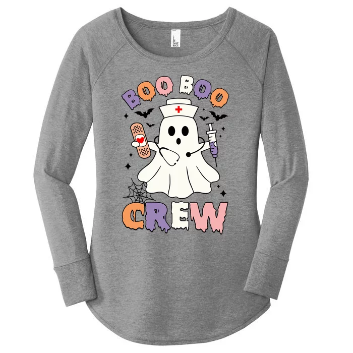 Boo Boo Crew Halloween Nurse Women's Perfect Tri Tunic Long Sleeve Shirt