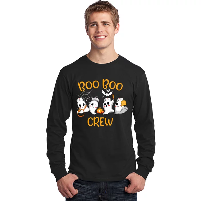 Boo Boo Crew Funny Nurse Halloween Cute Ghost Costume Long Sleeve Shirt