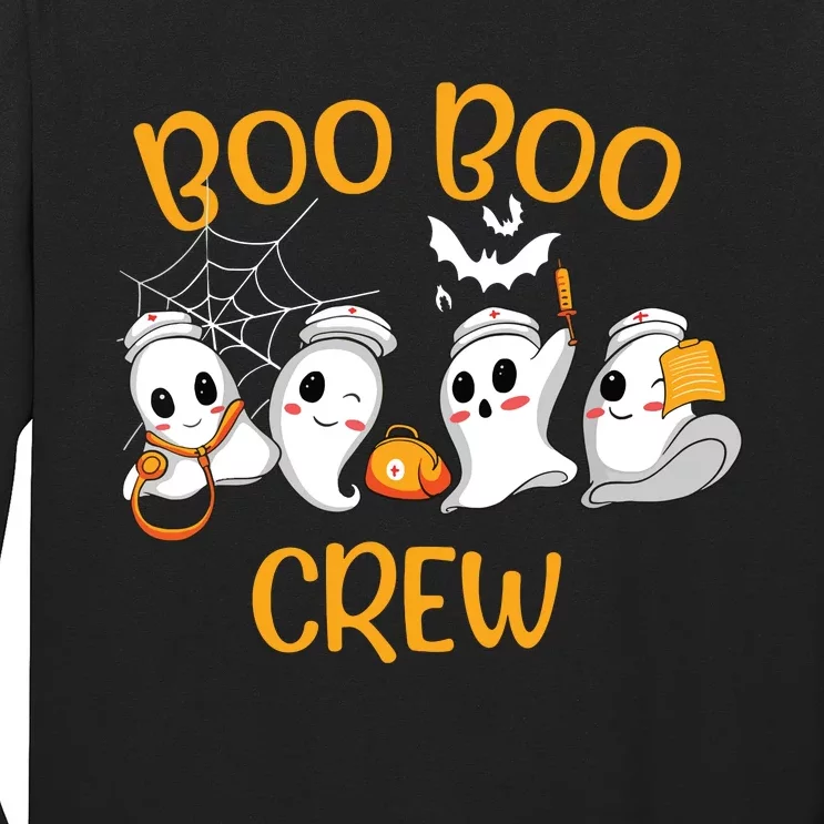 Boo Boo Crew Funny Nurse Halloween Cute Ghost Costume Long Sleeve Shirt