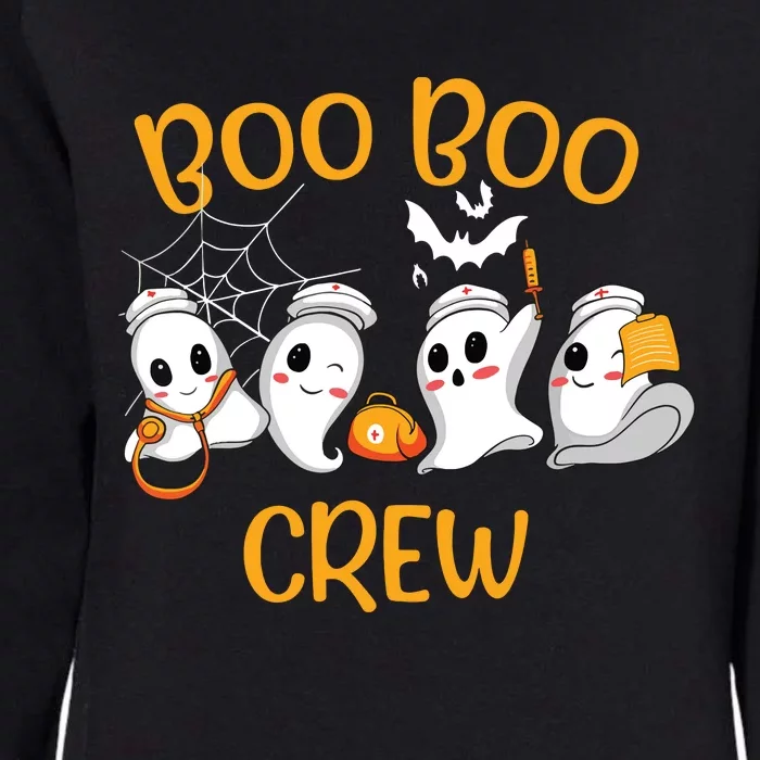 Boo Boo Crew Funny Nurse Halloween Cute Ghost Costume Womens California Wash Sweatshirt