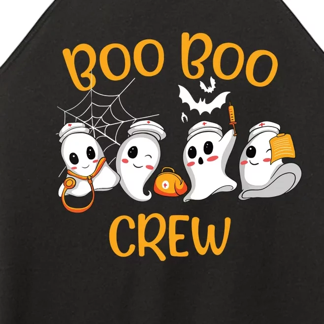 Boo Boo Crew Funny Nurse Halloween Cute Ghost Costume Women’s Perfect Tri Rocker Tank