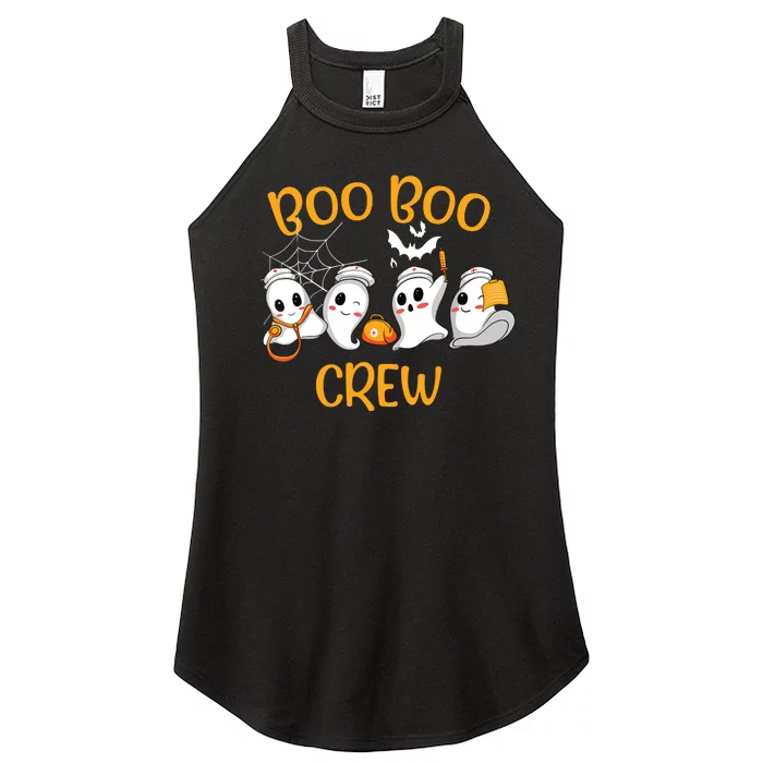 Boo Boo Crew Funny Nurse Halloween Cute Ghost Costume Women’s Perfect Tri Rocker Tank