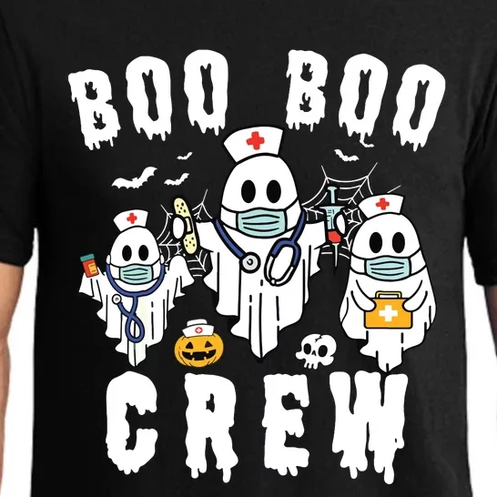 Boo Boo Crew Ghost Halloween Paramedic Nurse Rn Er Nicu Lpn Pajama Set