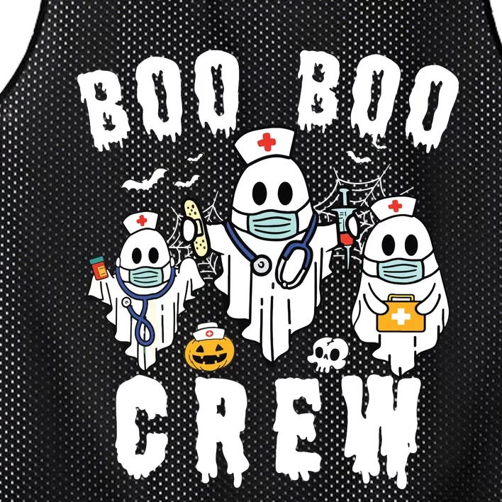 Boo Boo Crew Ghost Halloween Paramedic Nurse Rn Er Nicu Lpn Mesh Reversible Basketball Jersey Tank