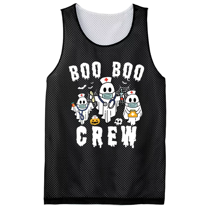 Boo Boo Crew Ghost Halloween Paramedic Nurse Rn Er Nicu Lpn Mesh Reversible Basketball Jersey Tank