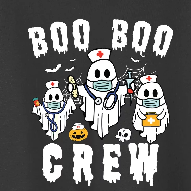 Boo Boo Crew Ghost Halloween Paramedic Nurse Rn Er Nicu Lpn Toddler T-Shirt