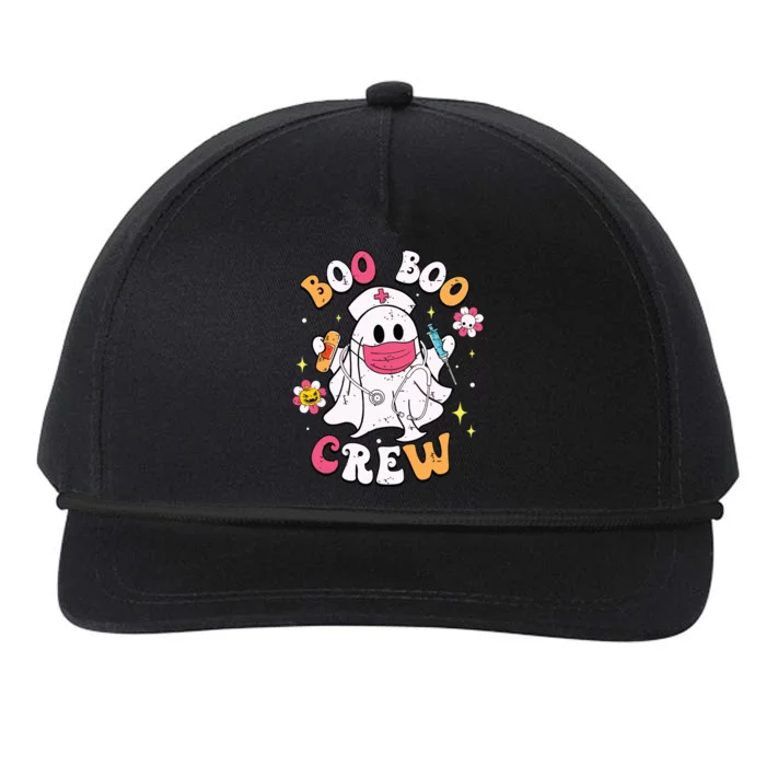 Boo Boo Crew Halloween Ghost Nurse Snapback Five-Panel Rope Hat