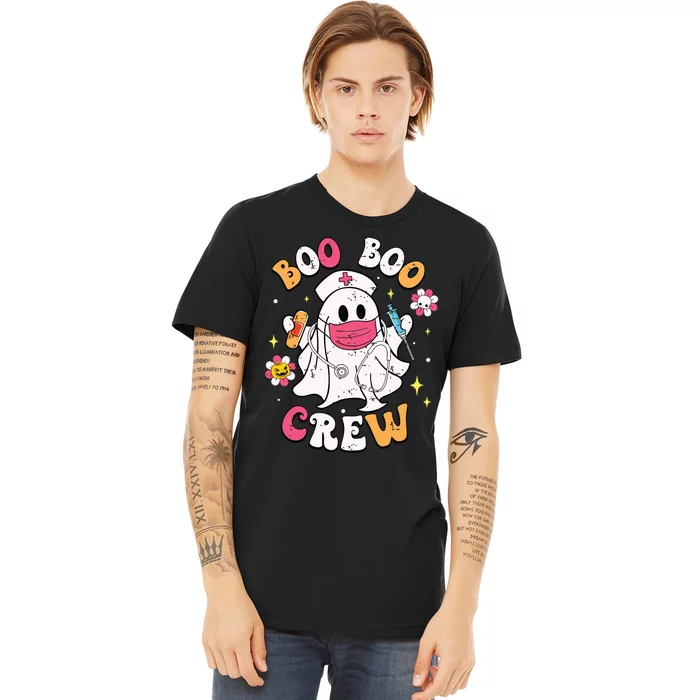 Boo Boo Crew Halloween Ghost Nurse Premium T-Shirt