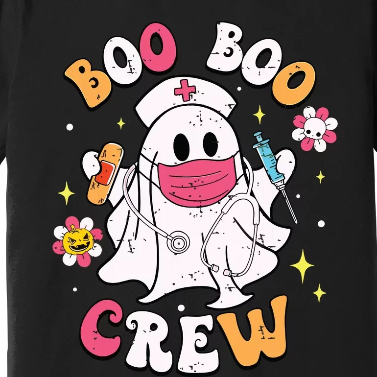 Boo Boo Crew Halloween Ghost Nurse Premium T-Shirt