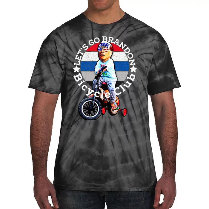 Biden Bicycle Crash Bike Wreck Ridin With Biden Trump Tie-Dye T-Shirt