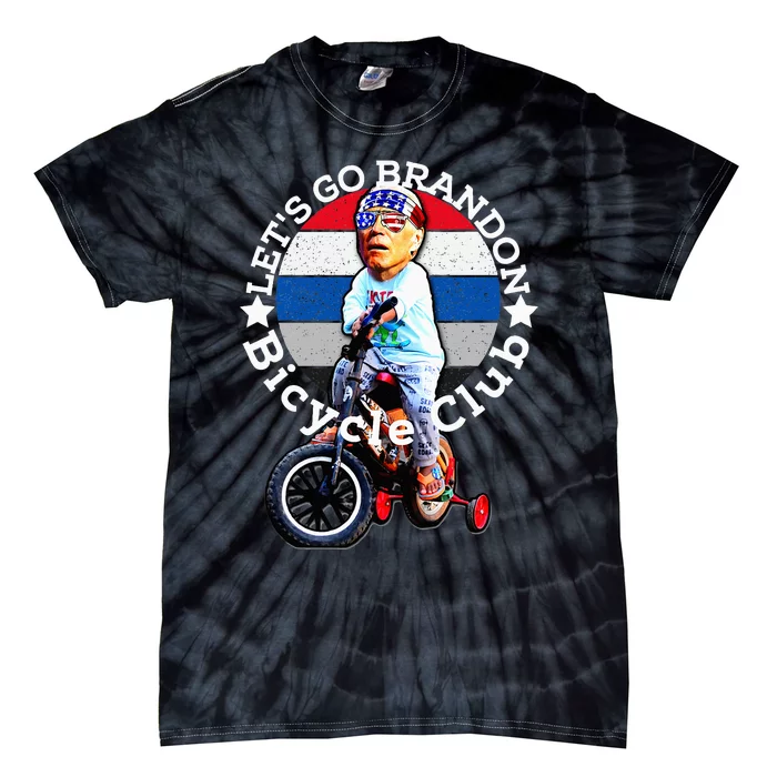 Biden Bicycle Crash Bike Wreck Ridin With Biden Trump Tie-Dye T-Shirt