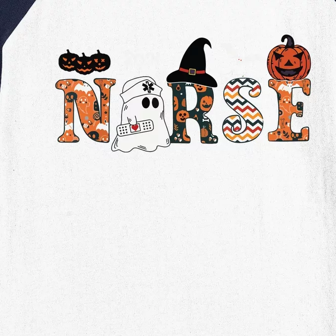 Boo Boo Crew Nurse Funny Ghost Women Halloween Nurse Baseball Sleeve Shirt