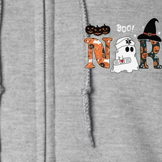 Boo Boo Crew Nurse Funny Ghost Women Halloween Nurse Full Zip Hoodie