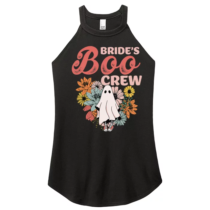 BrideS Boo Crew Floral Ghost Wedding Bachelorette Halloween Women’s Perfect Tri Rocker Tank