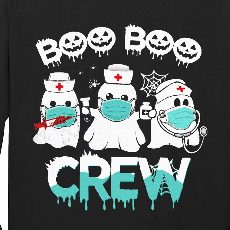 Boo boo Crew Nurse Halloween Ghost Costume Tall Long Sleeve T-Shirt