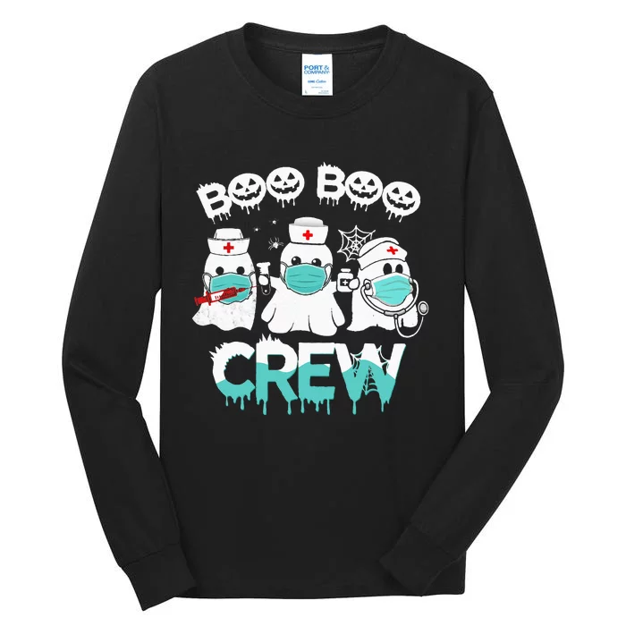 Boo boo Crew Nurse Halloween Ghost Costume Tall Long Sleeve T-Shirt