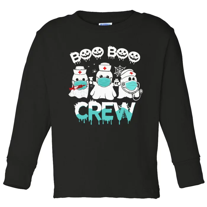 Boo boo Crew Nurse Halloween Ghost Costume Toddler Long Sleeve Shirt